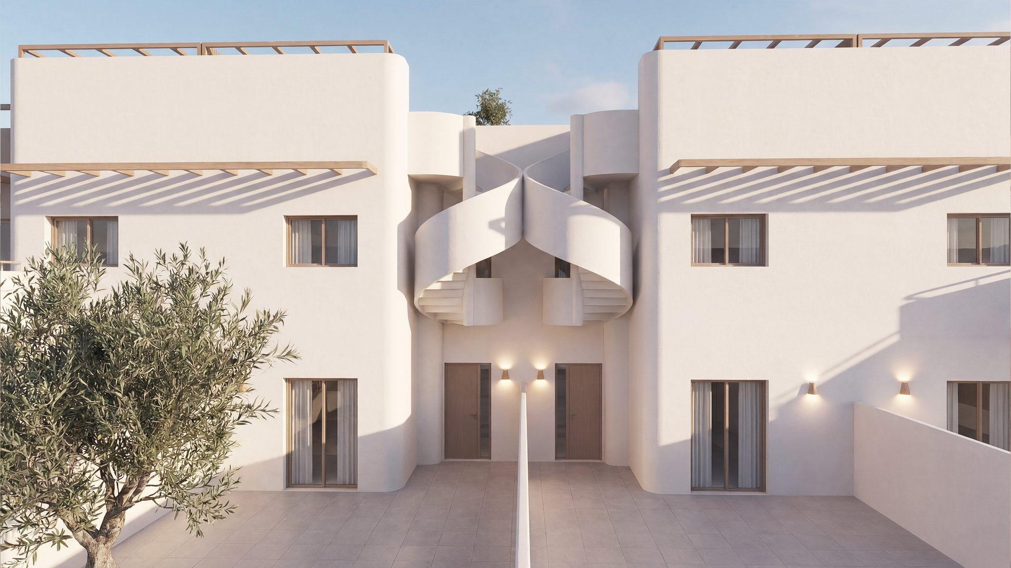 Pergola and outdoor seating area, 2-bedroom new-build bungalow, Zona Pueblo