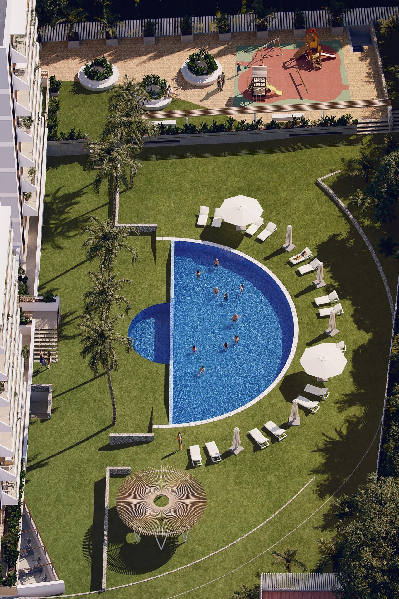 Open-plan living and dining area in 2-bedroom new-build penthouse, Centro, Guardamar Del Segura