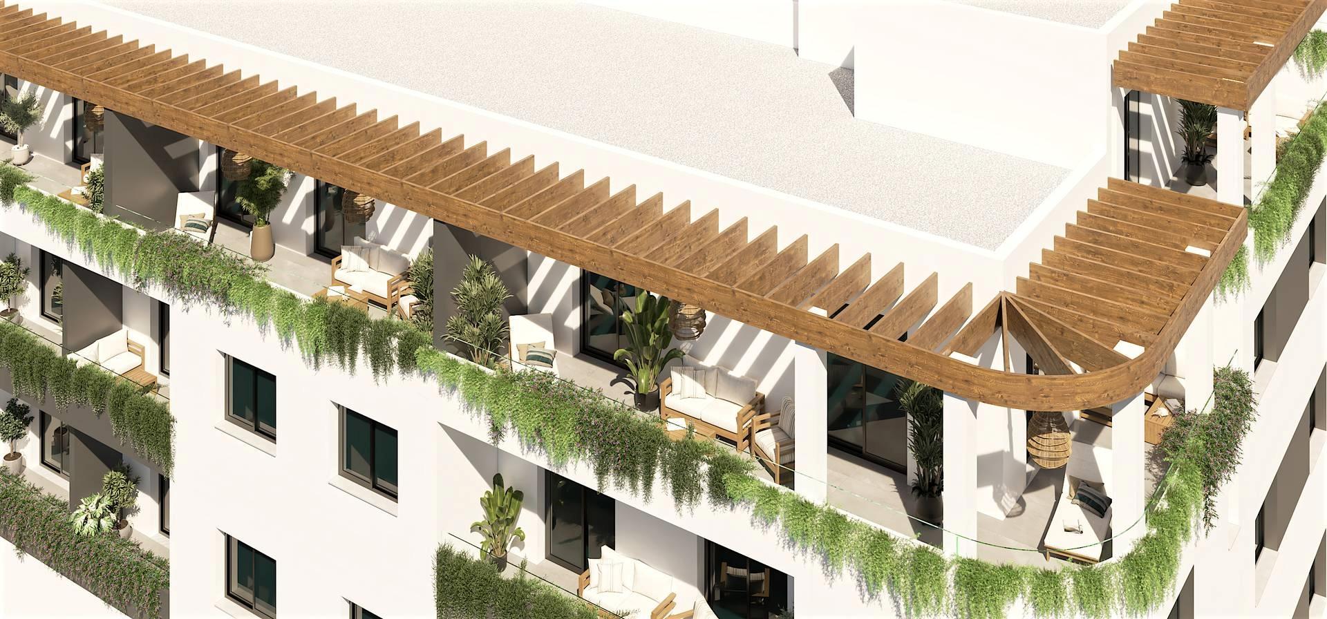 Communal landscaping within the development, Las Flores, Mijas