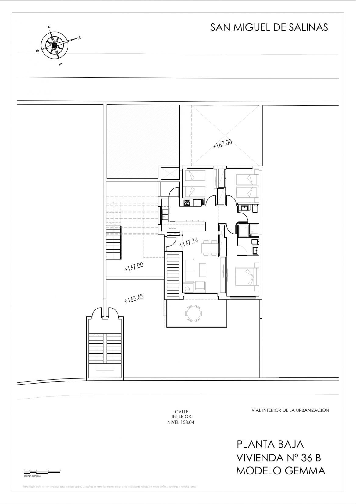 Site plan showing plot layout within residential development, Ciudad de las Comunicaciones
