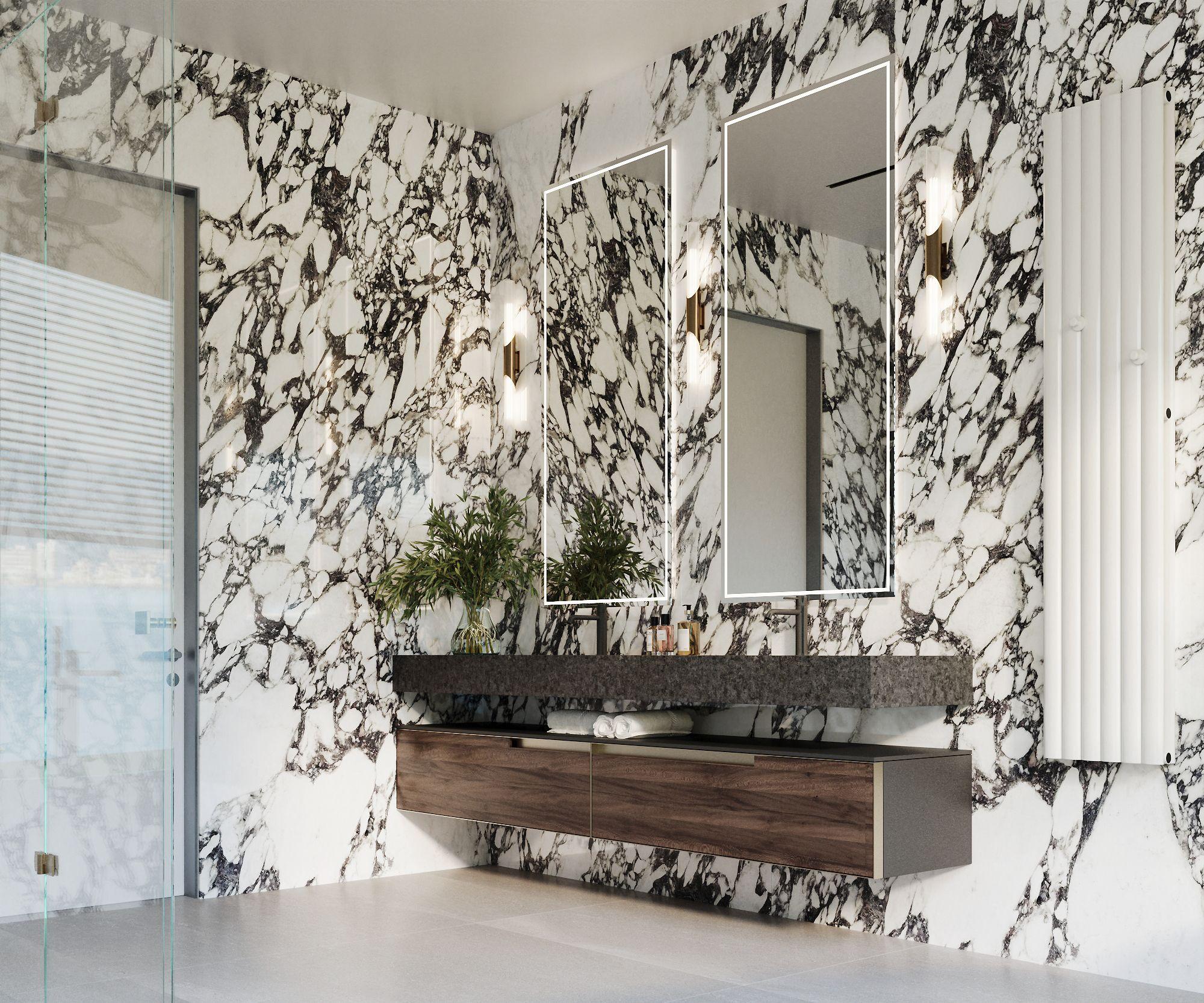 Interior hallway with tiled floors in new-build villa, Finestrat Hills