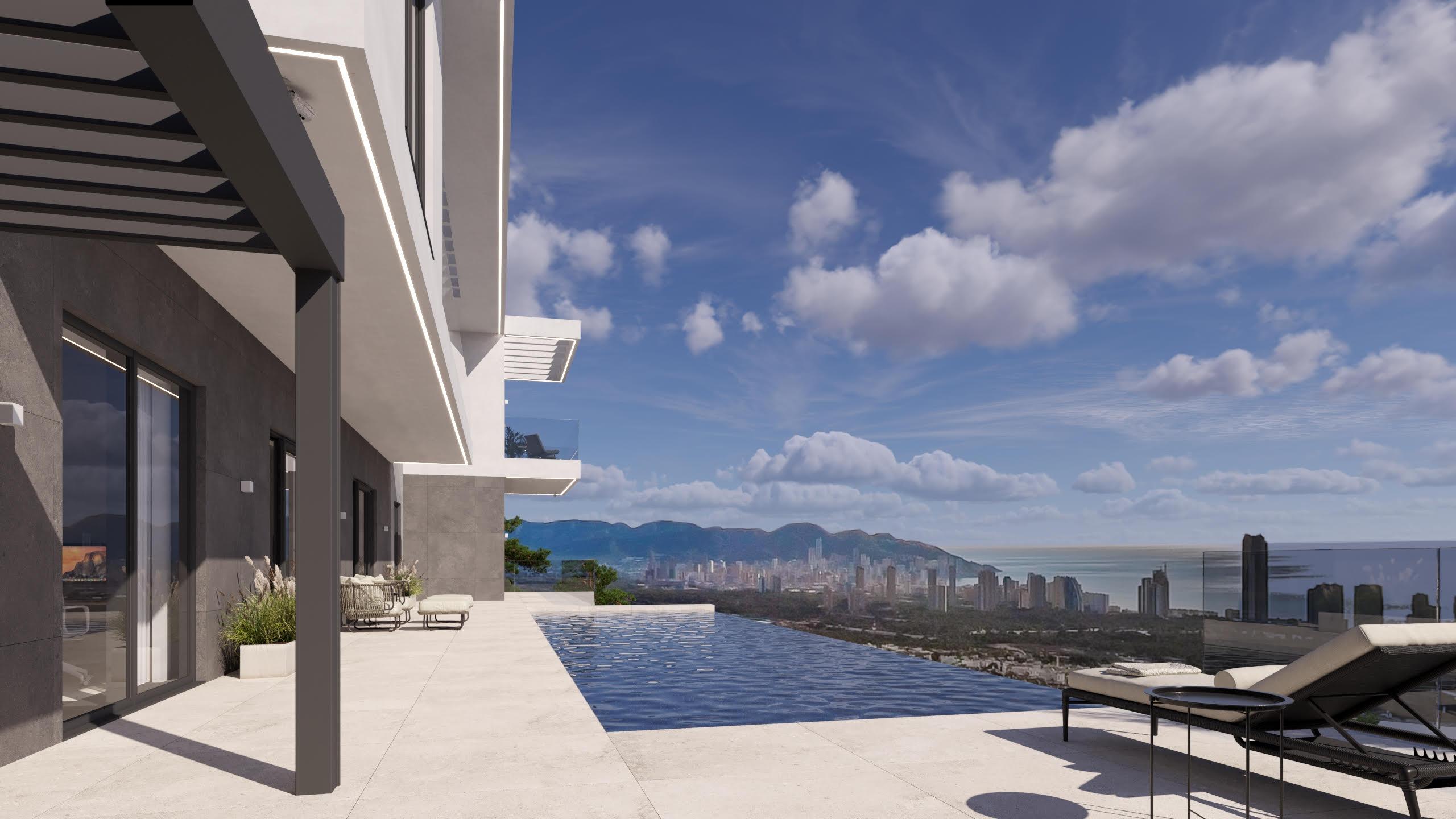 Fourth bedroom interior in 7-bedroom new-build villa, Finestrat Hills