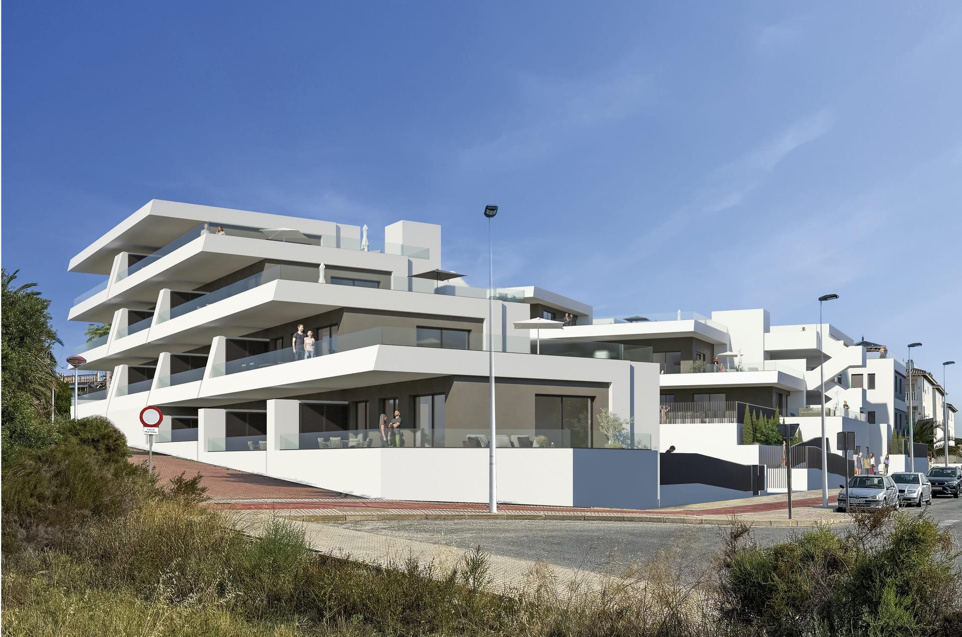 Private terrace of new-build apartment, El Pinet, La Marina