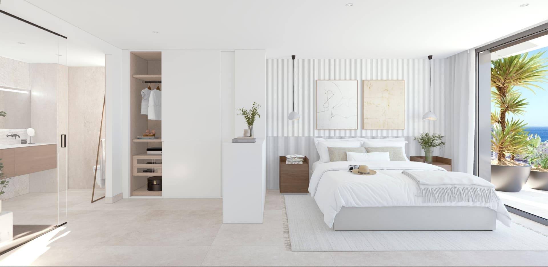 Communal pool and landscaped gardens in new-build development, Calpe