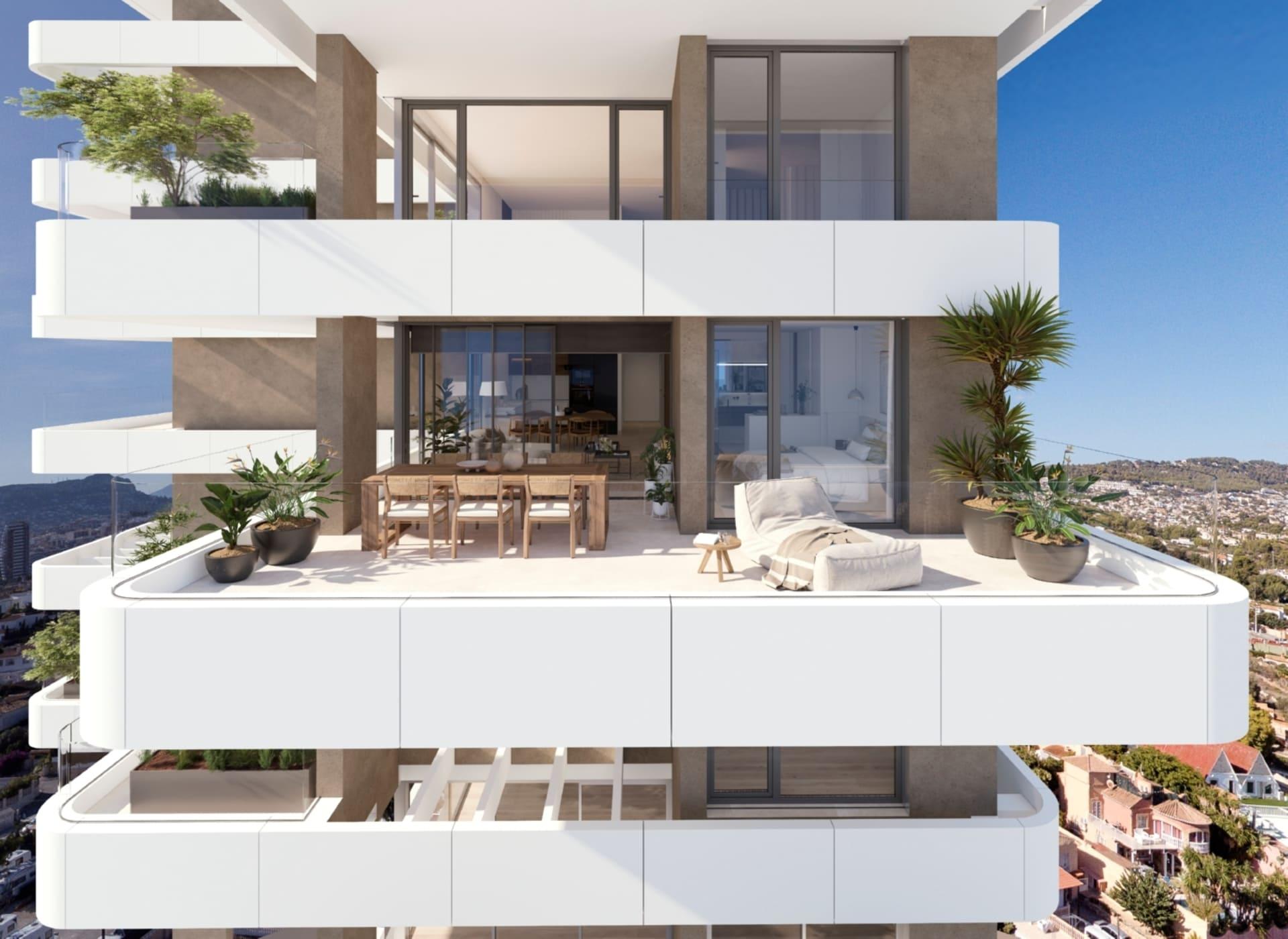 Lift interior serving all 16 floors, new-build tower, Playa de Fossa-Levante, Calpe