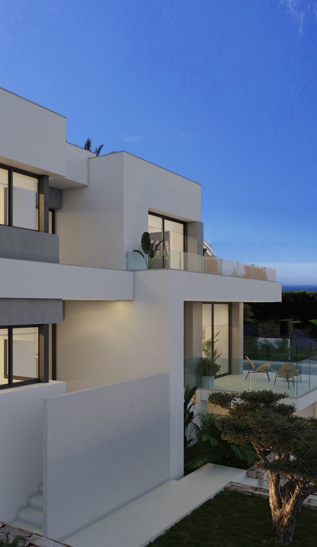 Landscape surrounding new-build villa plot in Benitachell, Alicante