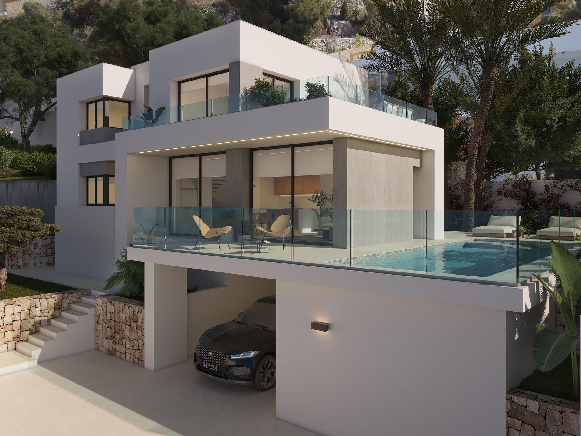Kitchen in ground-floor new-build villa, Benitachell, Alicante