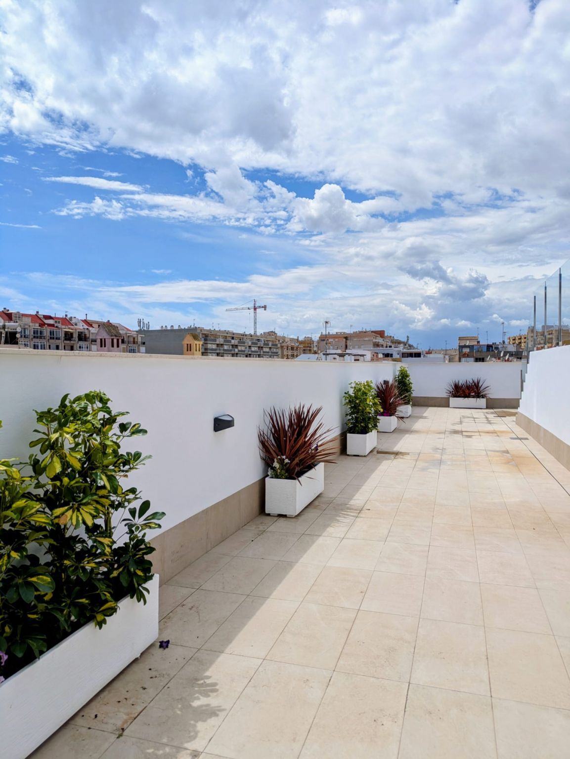 Communal pool viewed from above, new-build development, Centro, Torrevieja