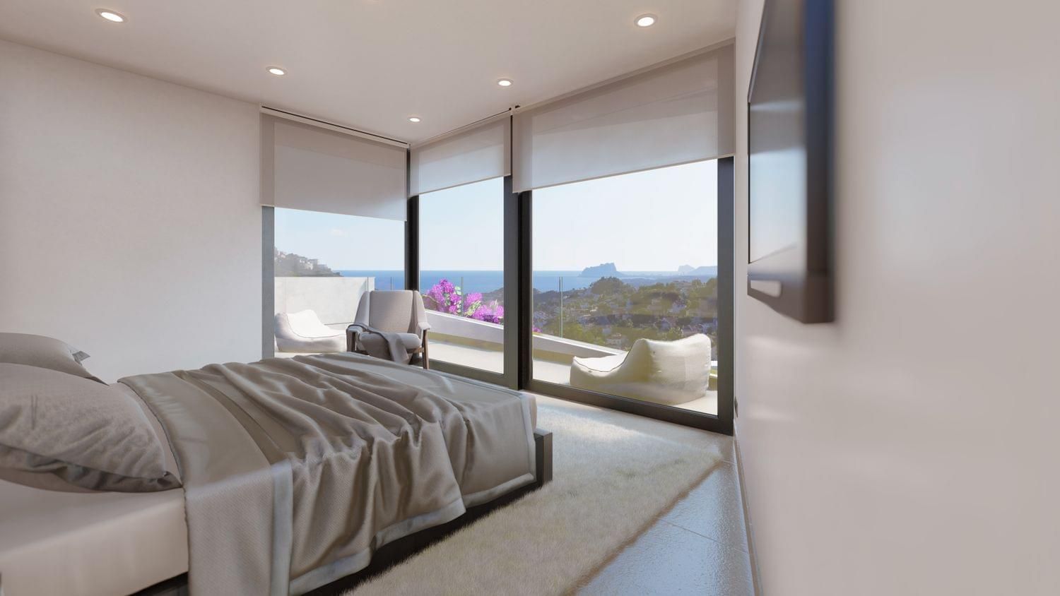 Private pool of new-build villa on 344m² plot, Alcassar, Benitachell