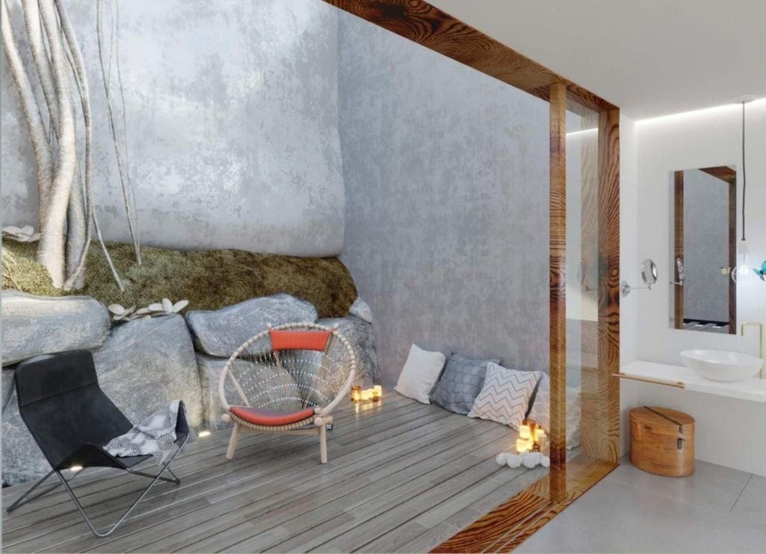 Internal staircase in new-build villa, Alcassar, Benitachell