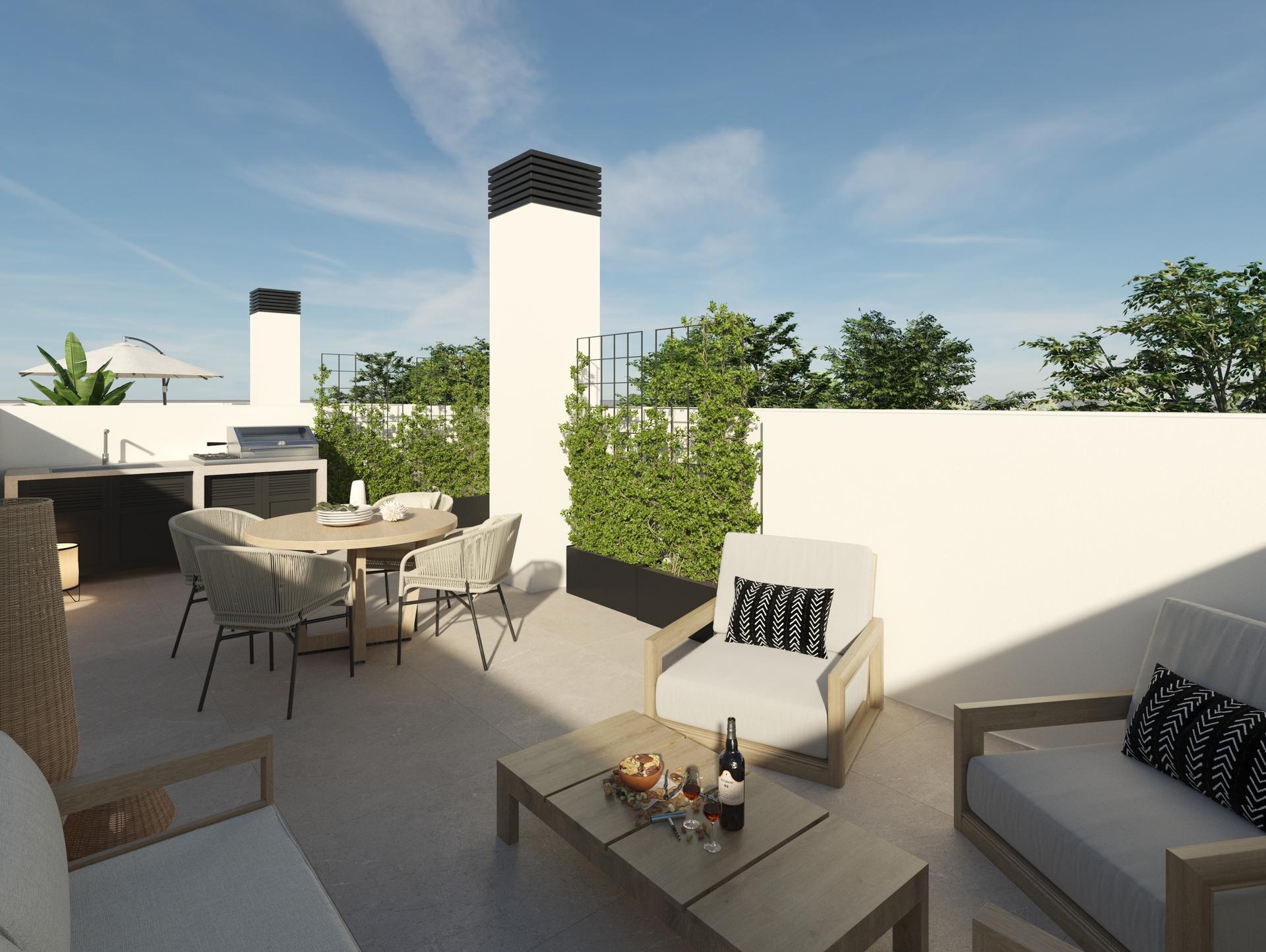 View from solarium of new-build bungalow, Dolores