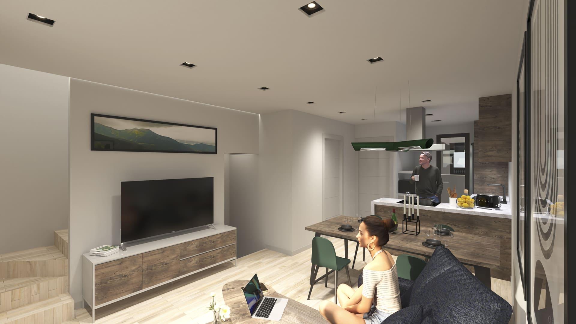 Kitchen in 3-bedroom new-build bungalow, Dolores, Alicante
