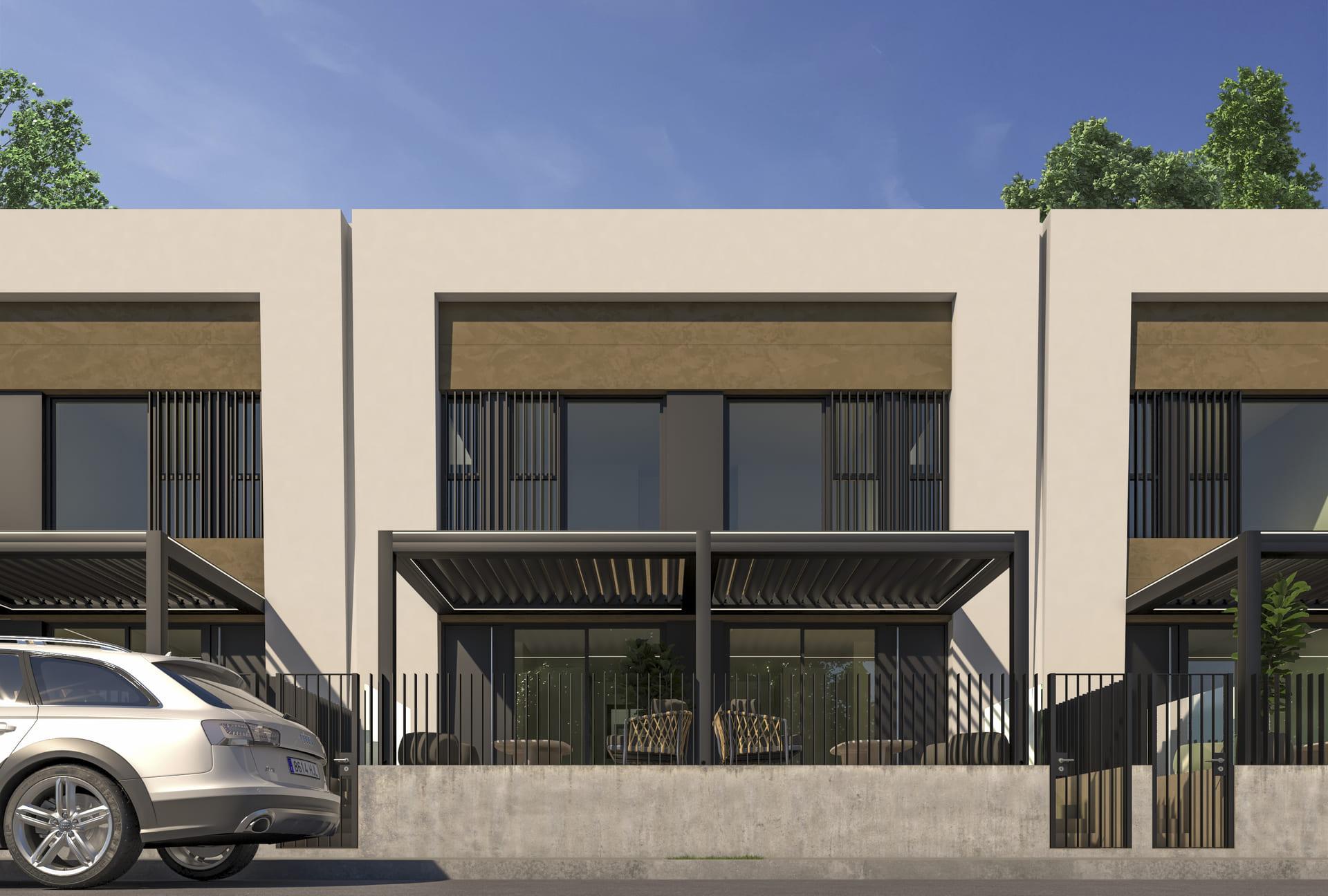 Outdoor terrace space in new-build bungalow, Dolores, Alicante