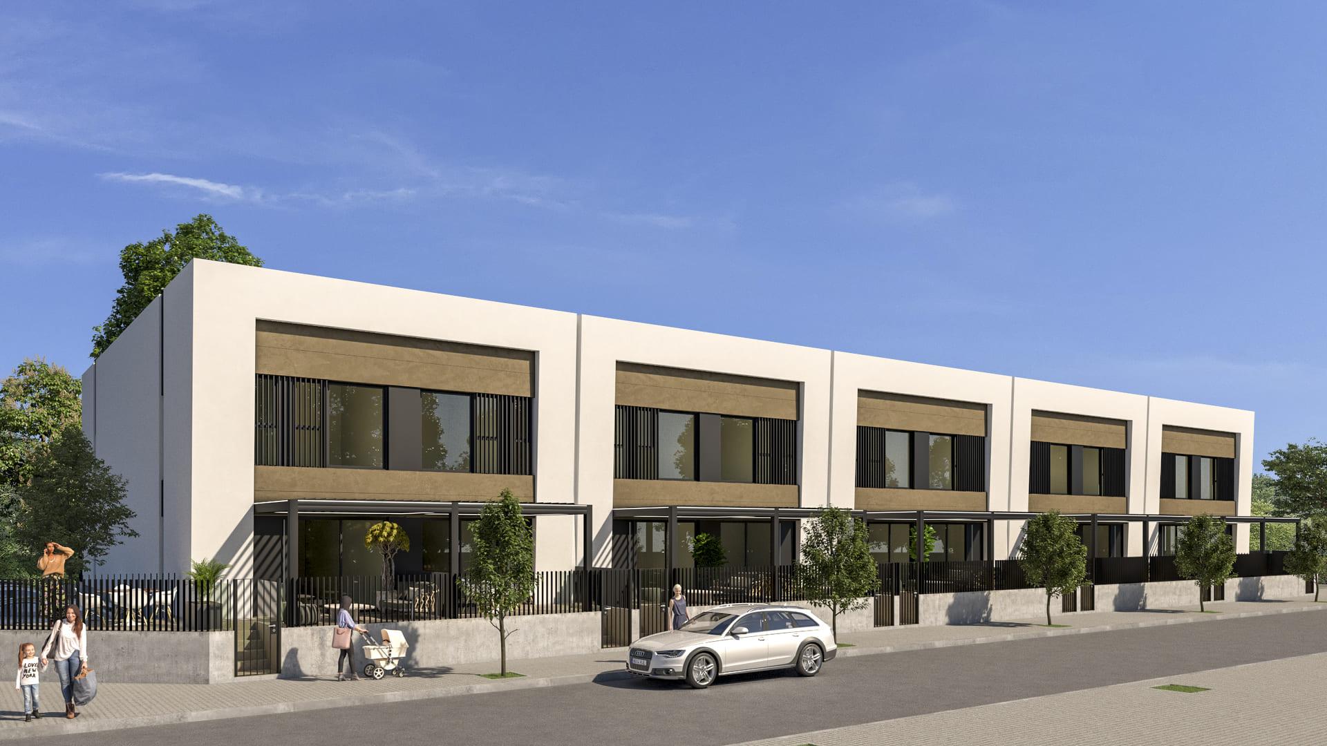 Side elevation of new-build bungalow, Dolores, Alicante