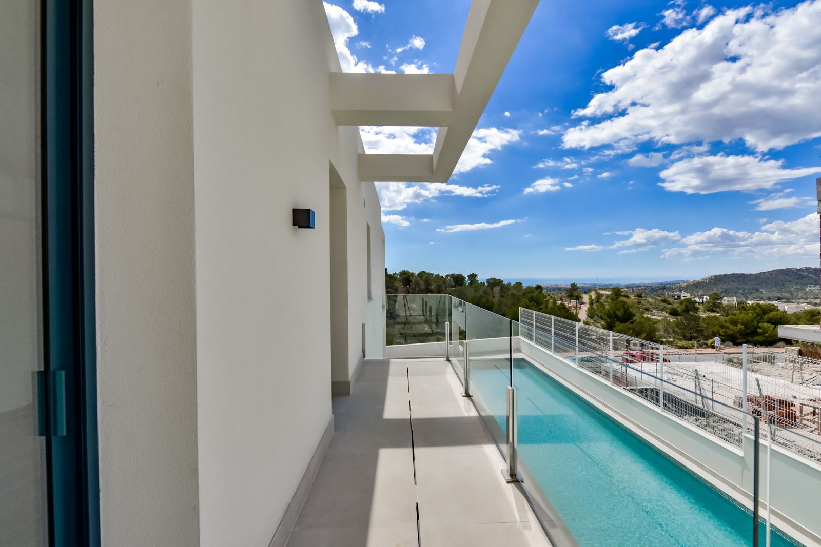 Private garden and outdoor terrace area of new-build villa, Golf Bahía, Finestrat