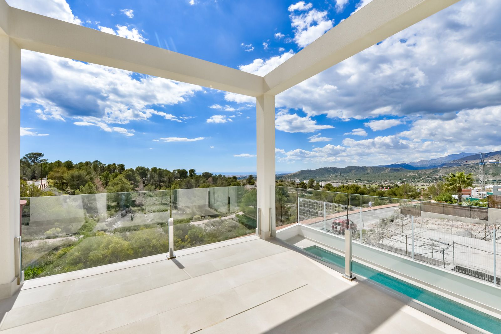 Main living room with large windows in 7-bedroom villa, Golf Bahía, Finestrat