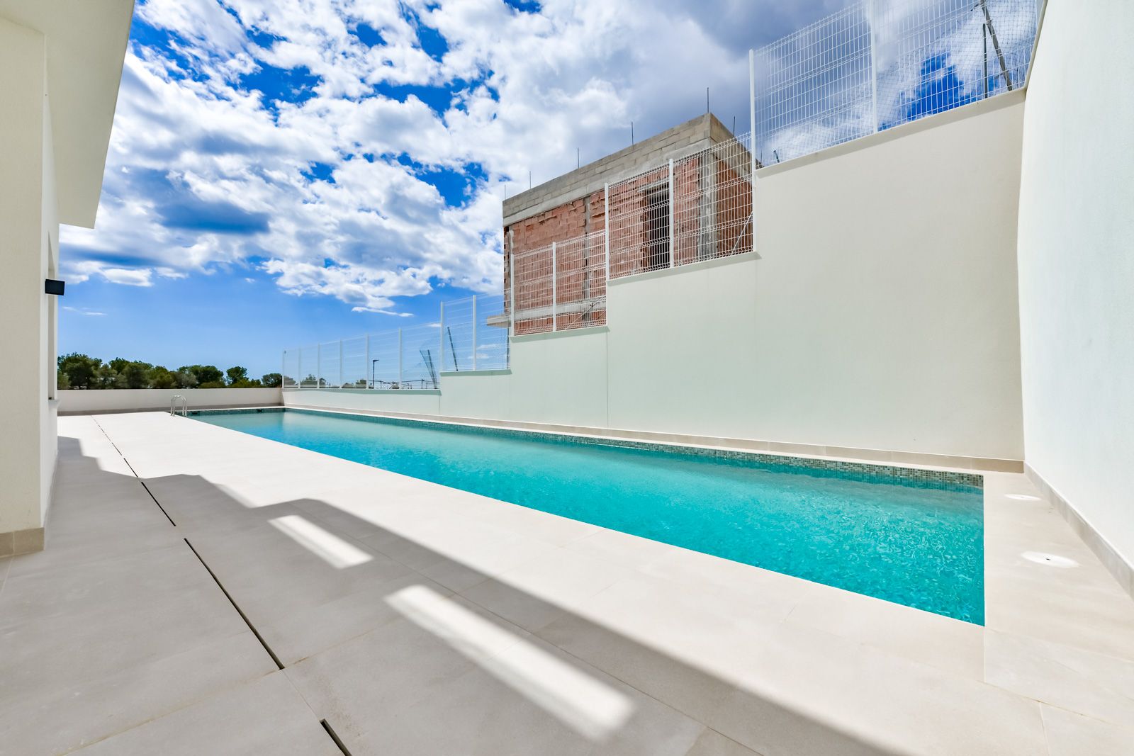 Exterior facade lighting detail on new-build villa, Golf Bahía, Finestrat