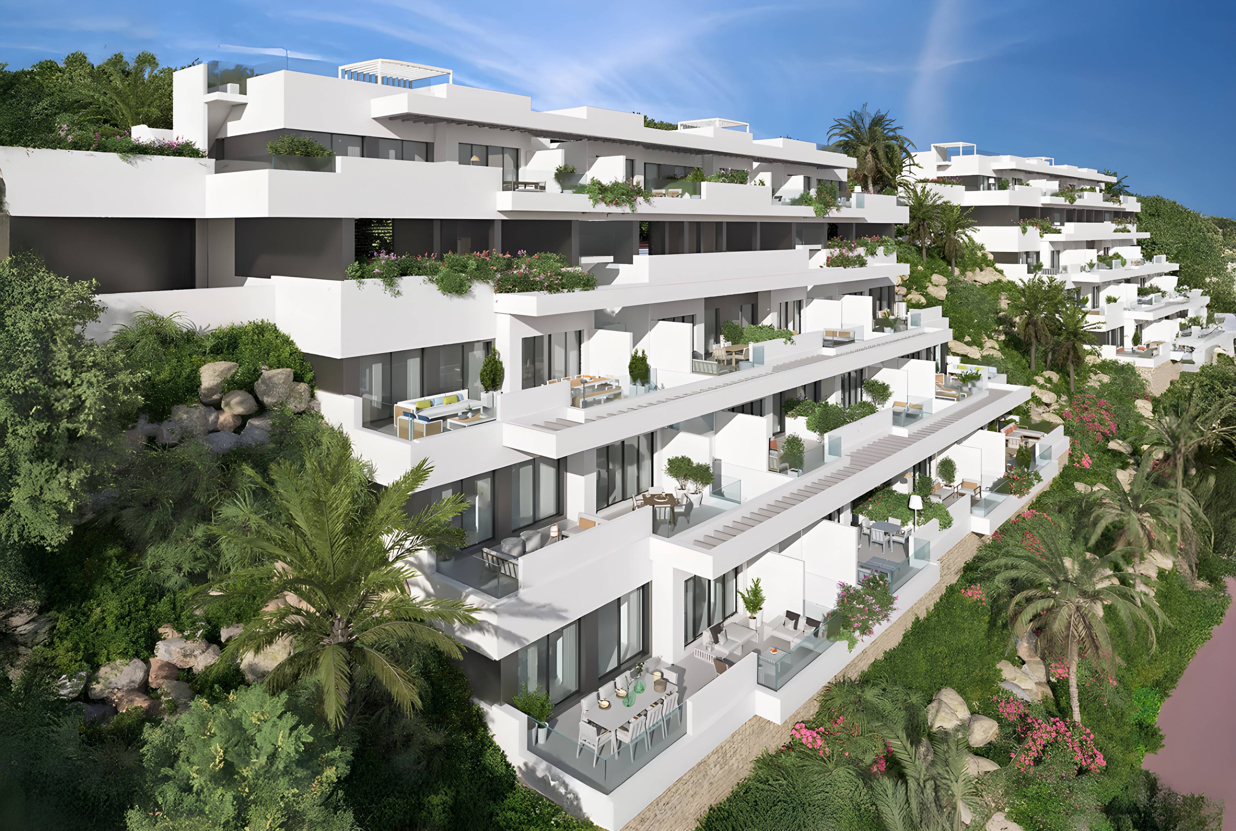 Fitted kitchen in 1-bedroom new-build apartment, La Cala de Mijas