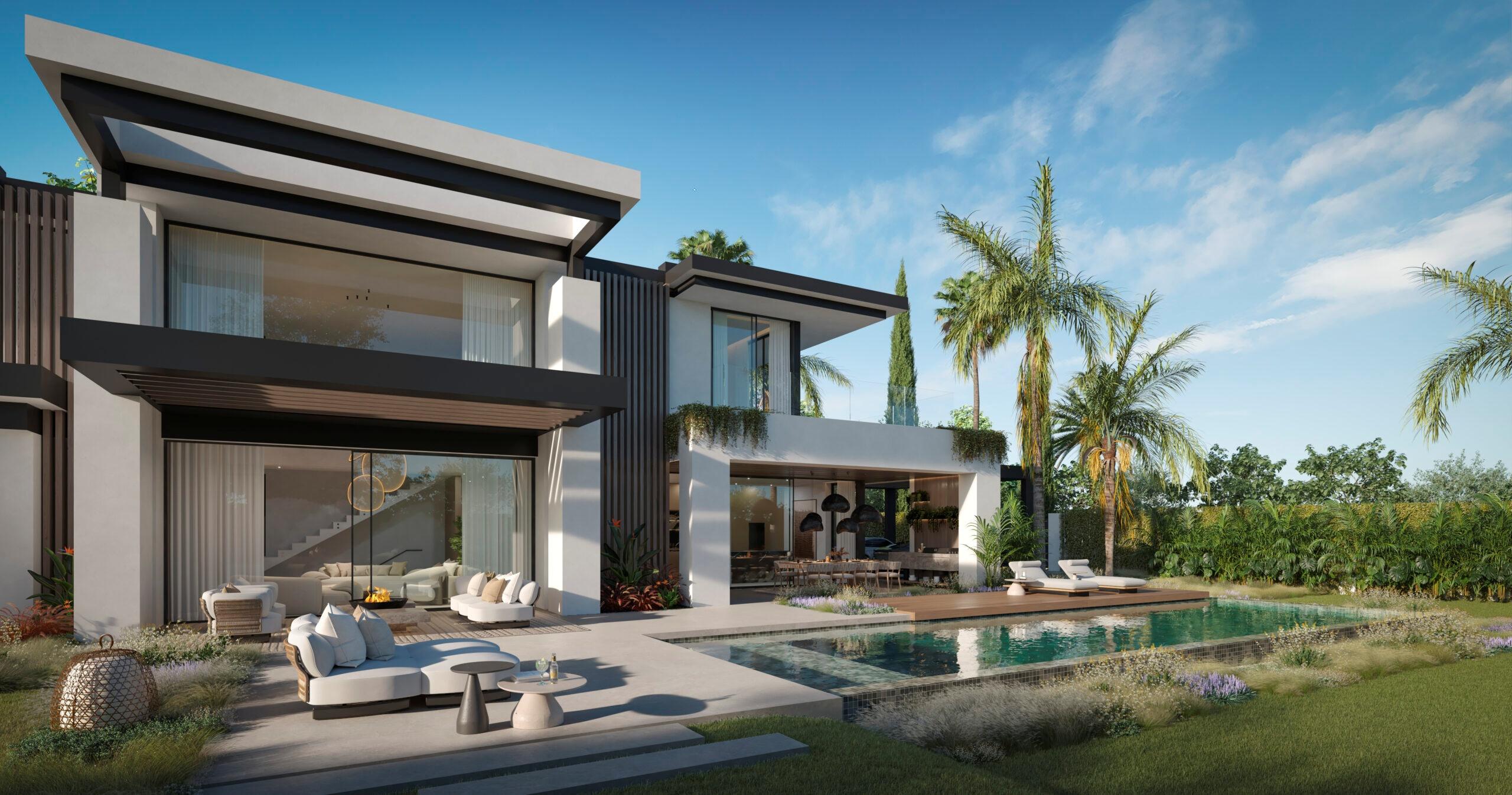 Upper-floor bedroom with terrace access in new-build villa, San Pedro de Alcántara