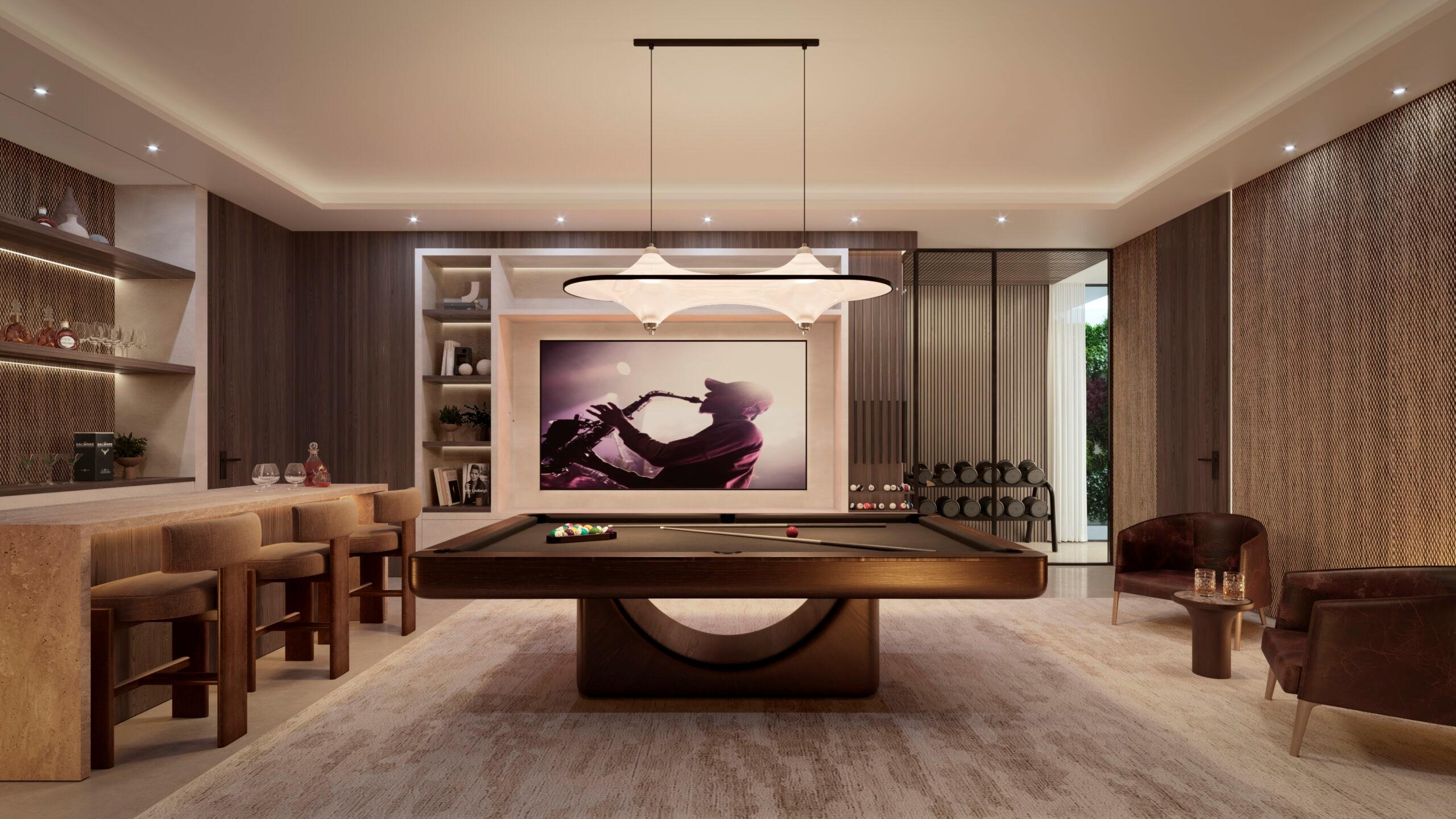 Living room with full-height glazing overlooking garden in new-build villa, San Pedro de Alcántara