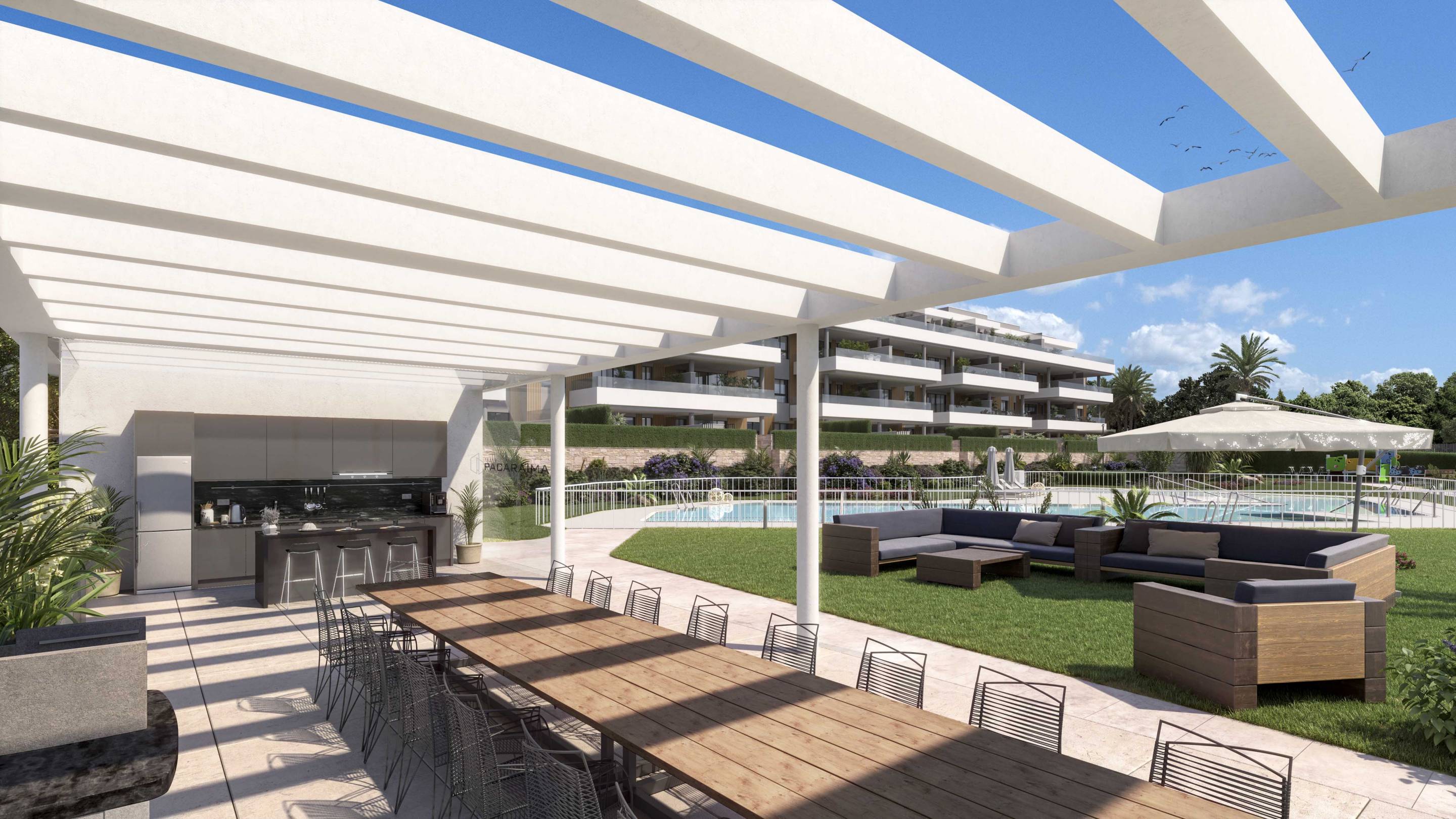Main bedroom with built-in wardrobes in 3-bedroom new-build apartment, El Pinillo, Torremolinos