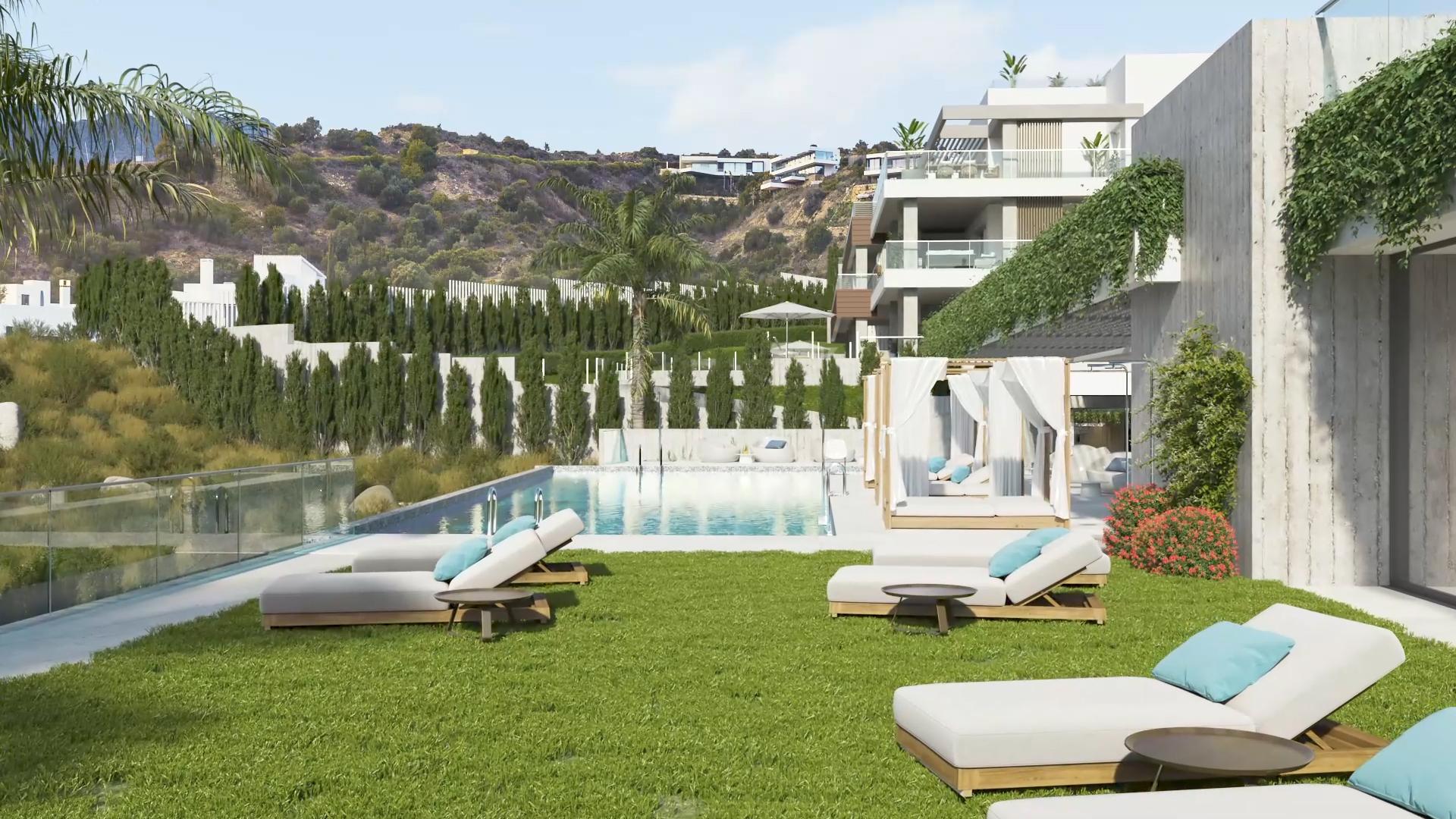 Second bedroom in 2-bedroom new-build apartment, Alto de los Monteros, Marbella
