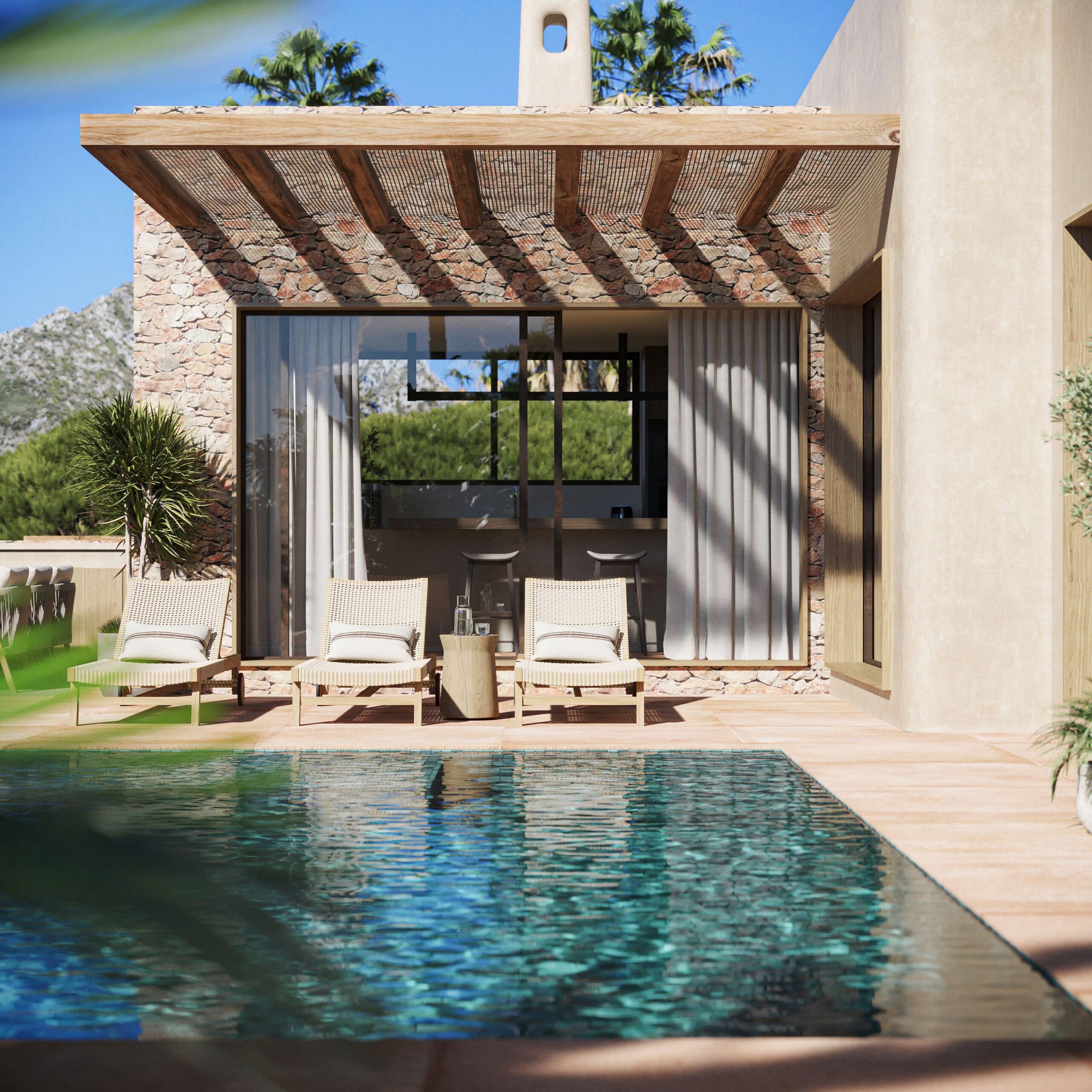 Plot boundary and landscaping on 1,000 m2 site, Valle Del Sol, Jávea
