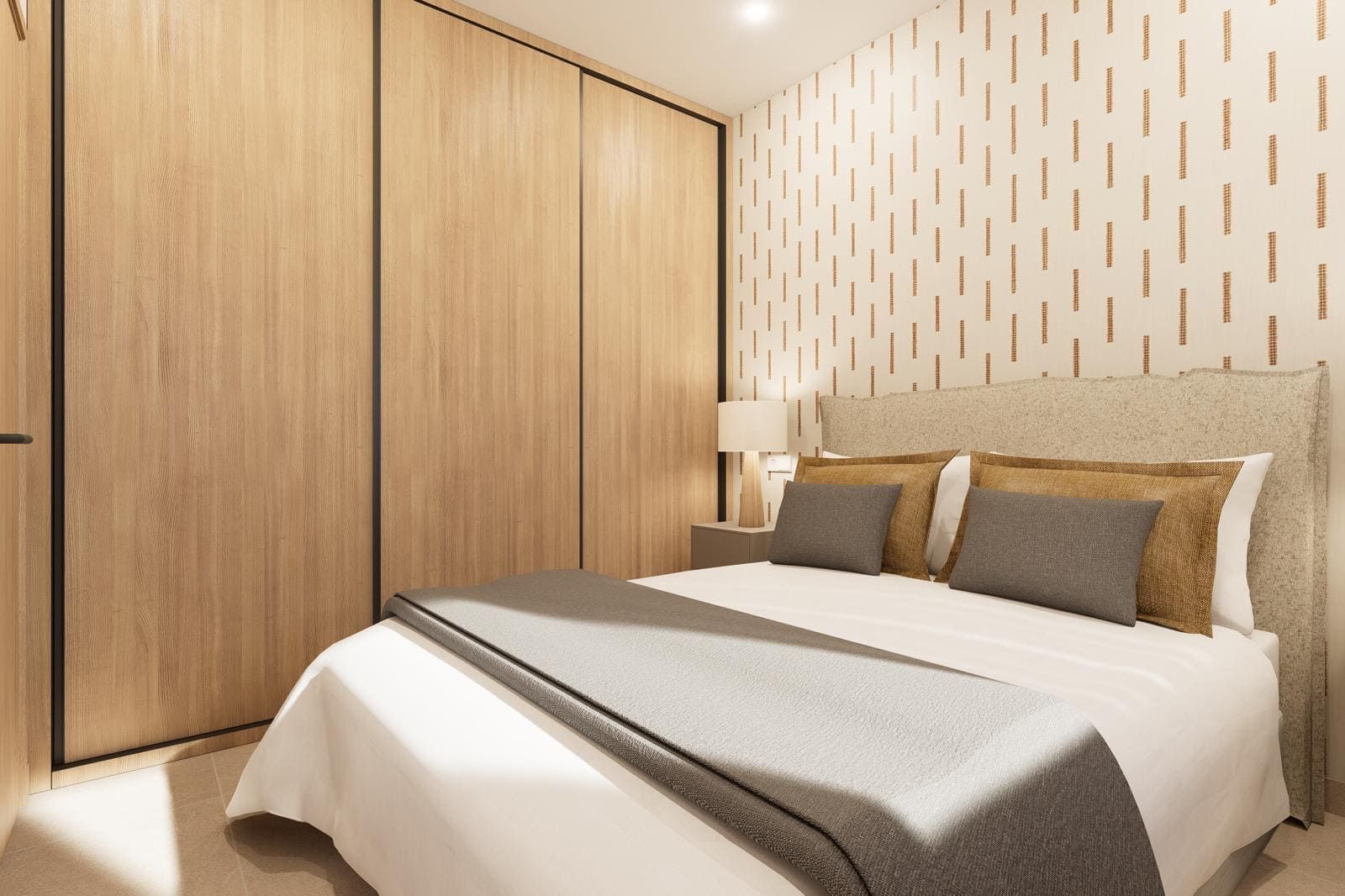Second bedroom with built-in wardrobes in new-build bungalow, Zona Pueblo, Pilar De La Horadada