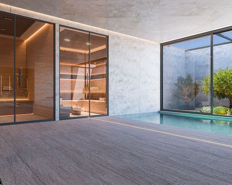 Bathroom with fitted fittings, new-build villa, Cascada de Camoján, Marbella