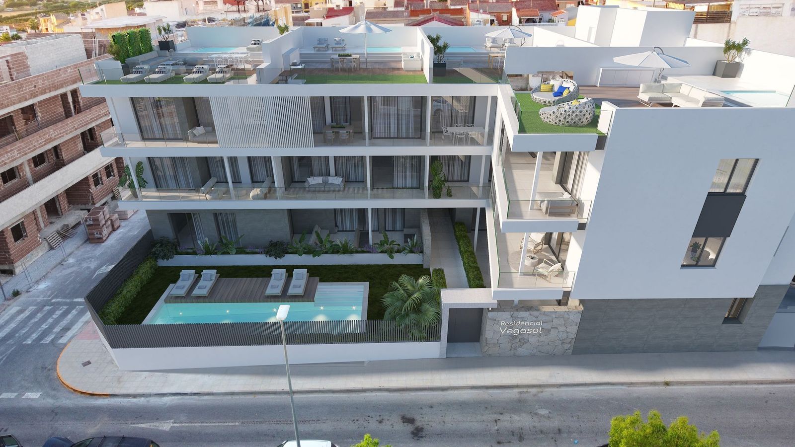 Exterior of residential complex in Pueblo 4, Benijofar