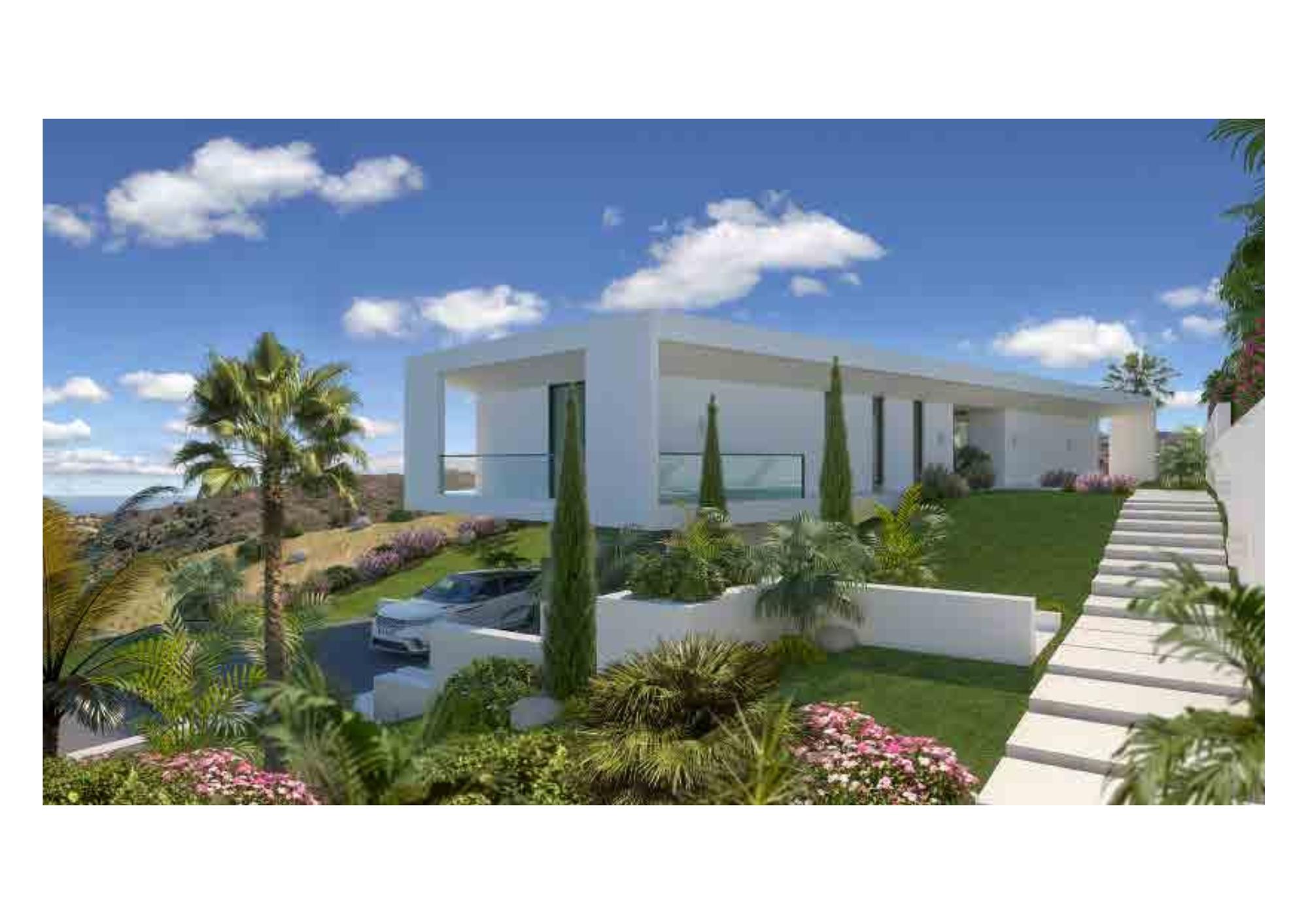Entrance area of new-build villa in La Cala Golf, Mijas
