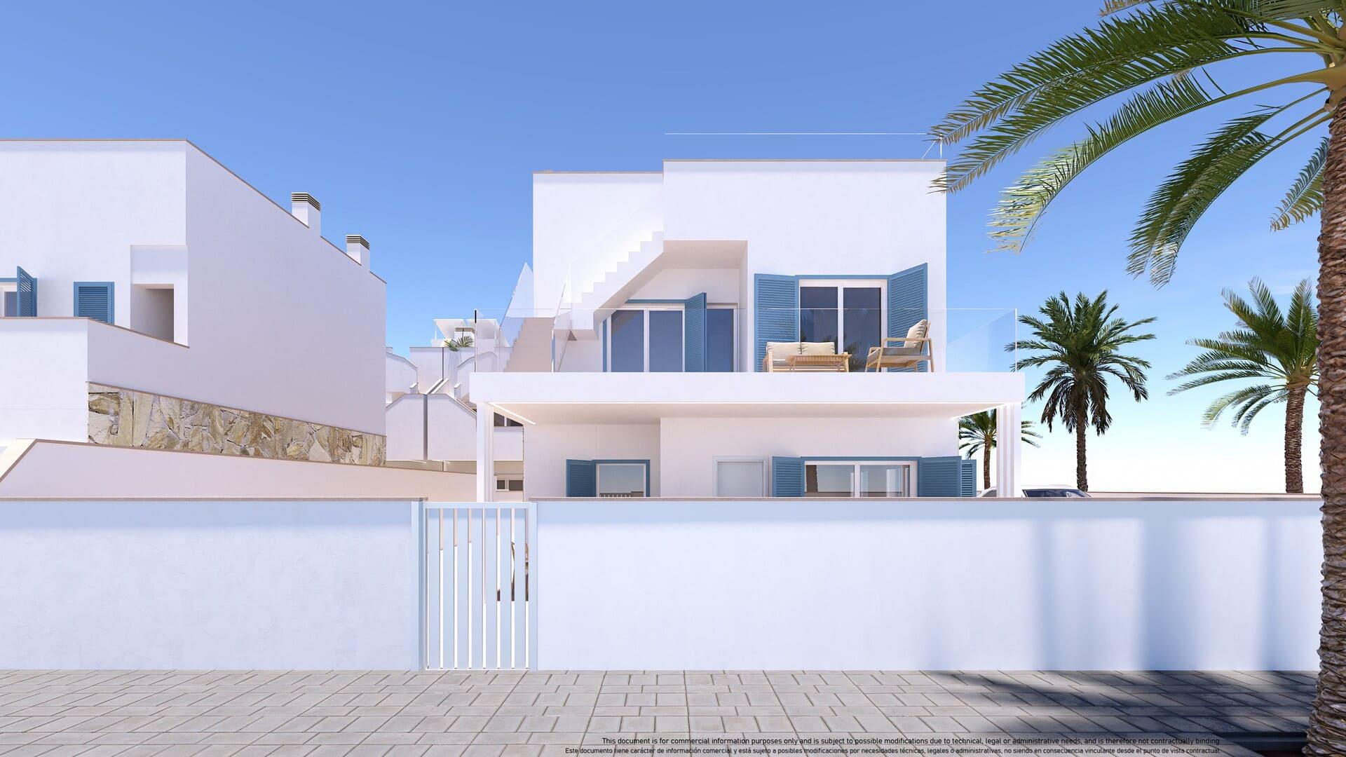 Ground-floor terrace off living room, 3-bedroom townhouse, Torre de la Horadada