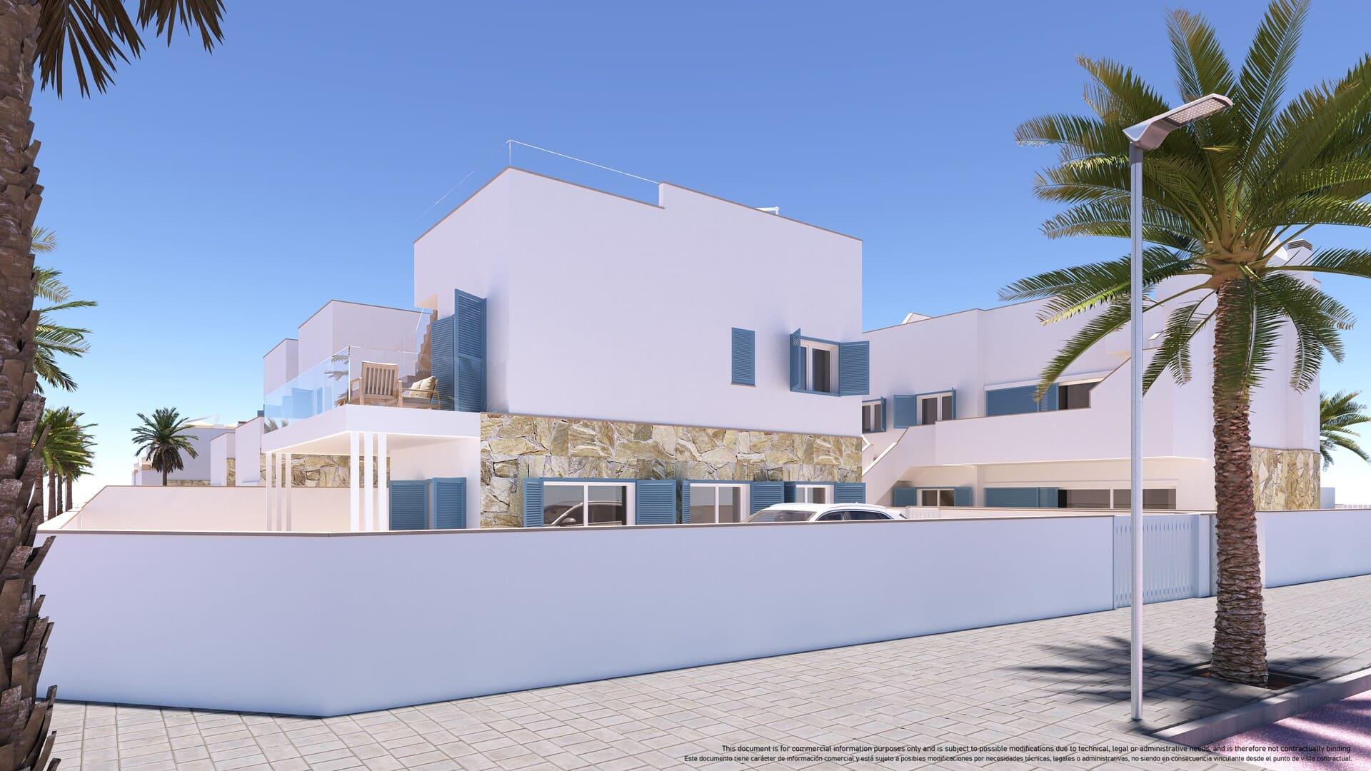 Evening exterior of townhouse development, Torre de la Horadada
