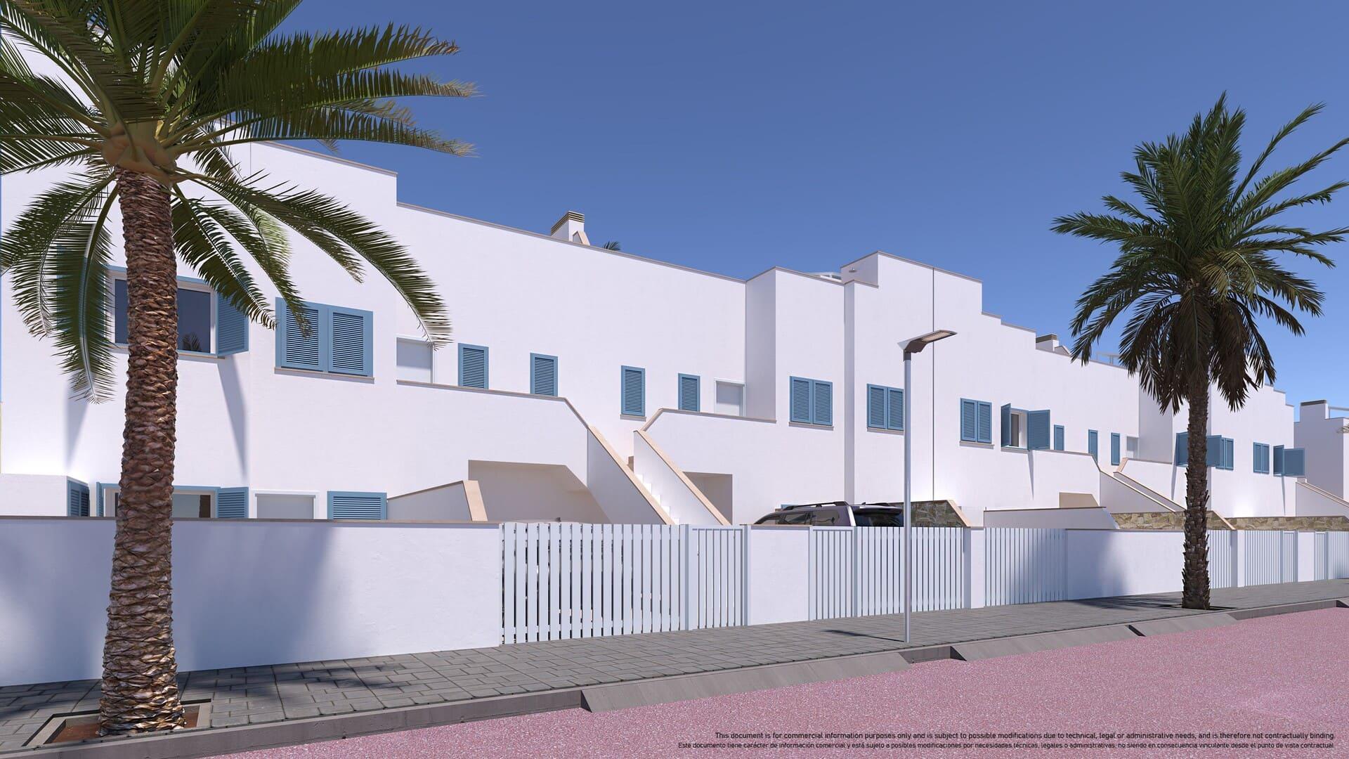 Architectural detail of new-build townhouse facade, Torre de la Horadada