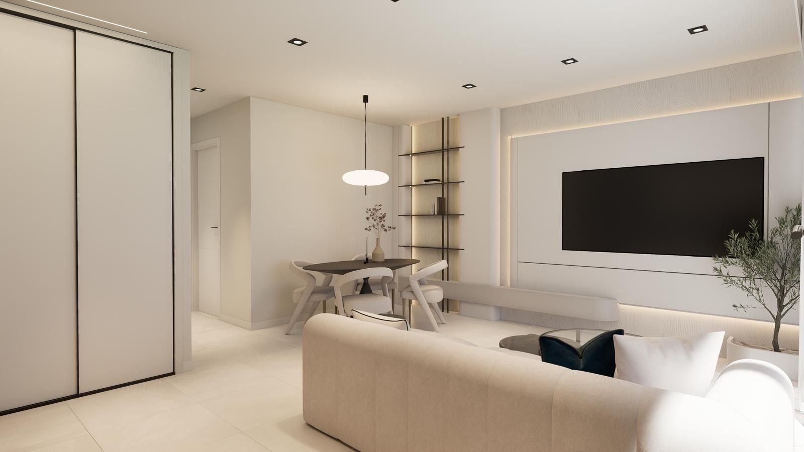 Hallway and internal layout of 3-bedroom new-build bungalow, Zona Pueblo