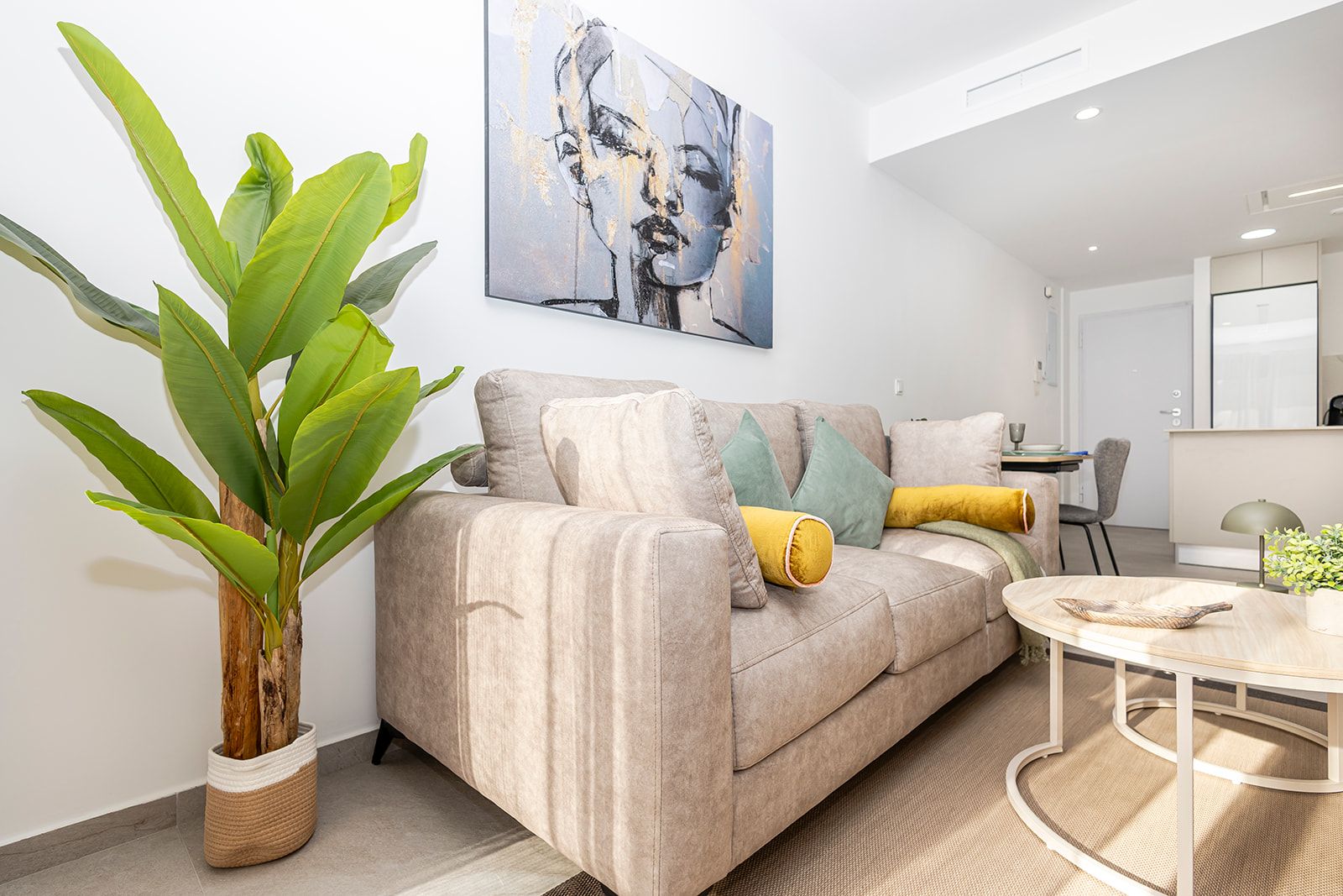 Living room with terrace access, 2-bedroom apartment, Playa del Cura