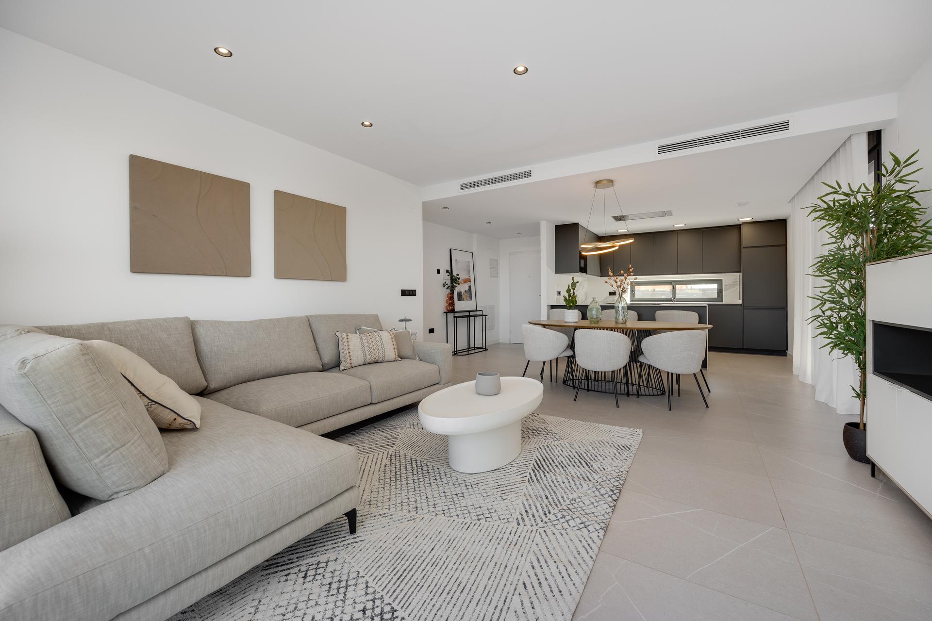 View from solarium of 3-bedroom new-build villa, Torreblanca, Torrevieja