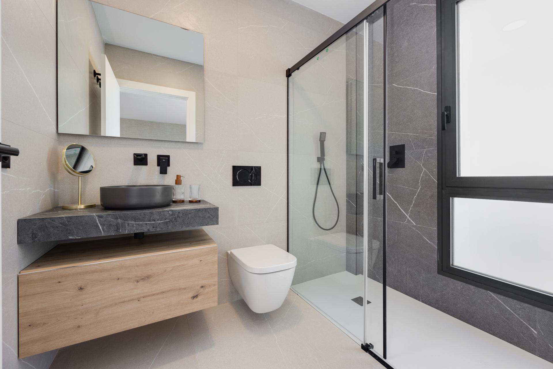 Second bedroom with window in new-build villa, Torreblanca, Torrevieja