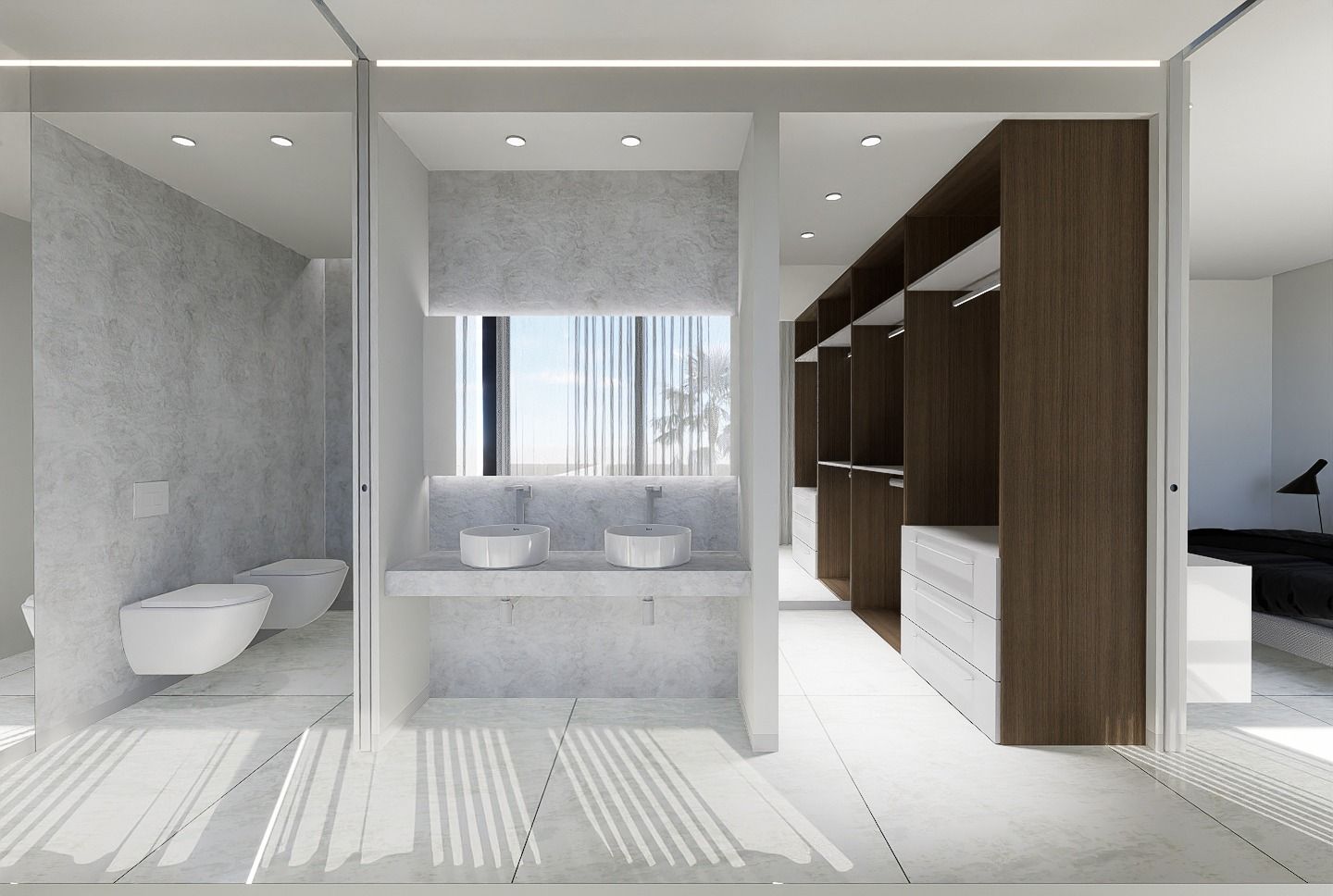 Open-plan living and dining area in new-build villa, Coloma, La Nucía