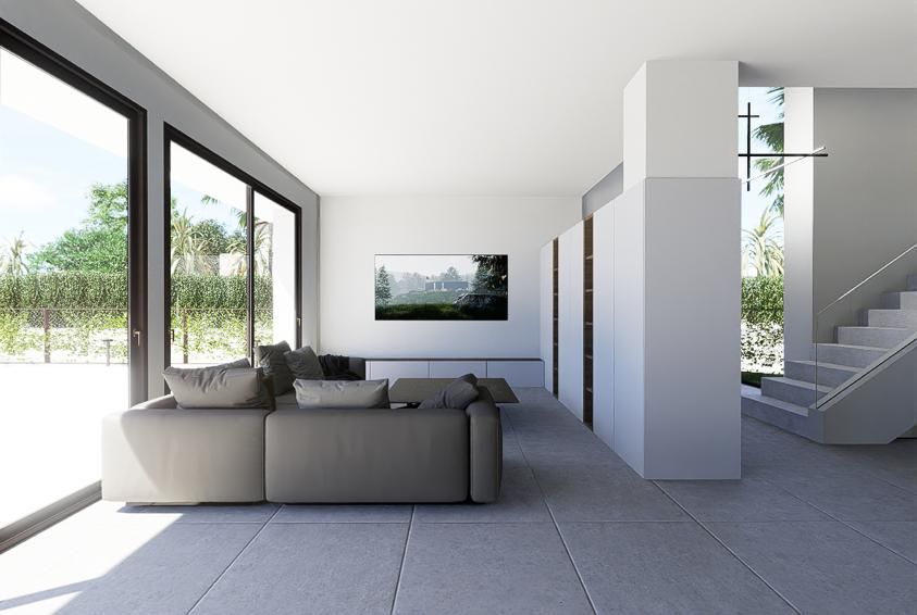 Dining area adjacent to kitchen in new-build villa, Coloma, La Nucía