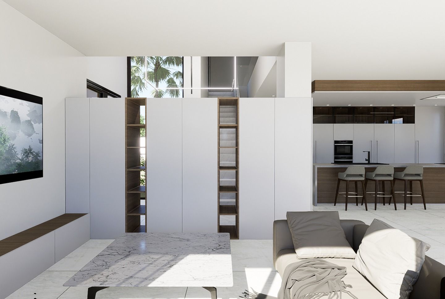 Entrance hallway of new-build villa in Coloma, La Nucía