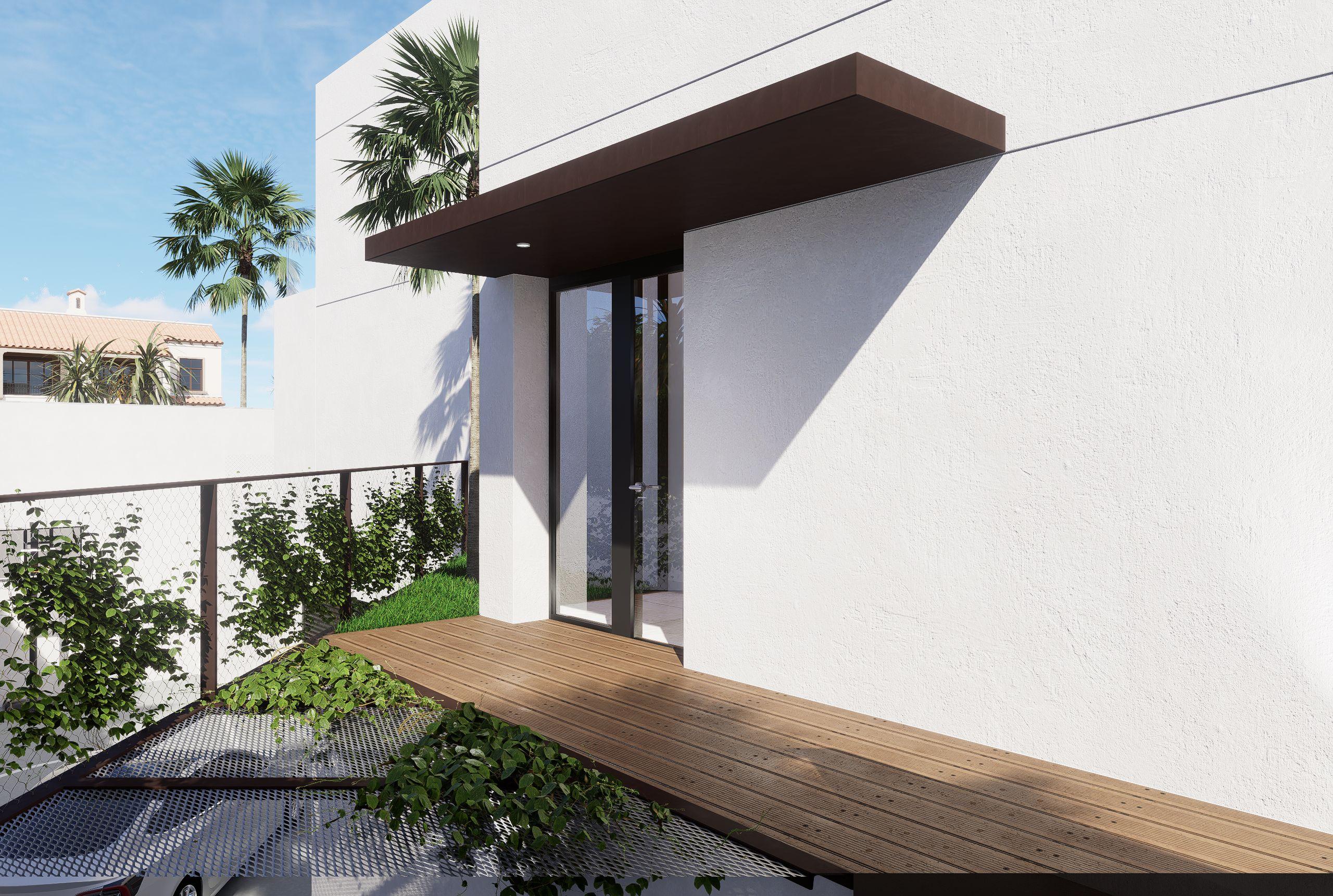 Landscaping and planted borders around new-build villa in Coloma, La Nucía