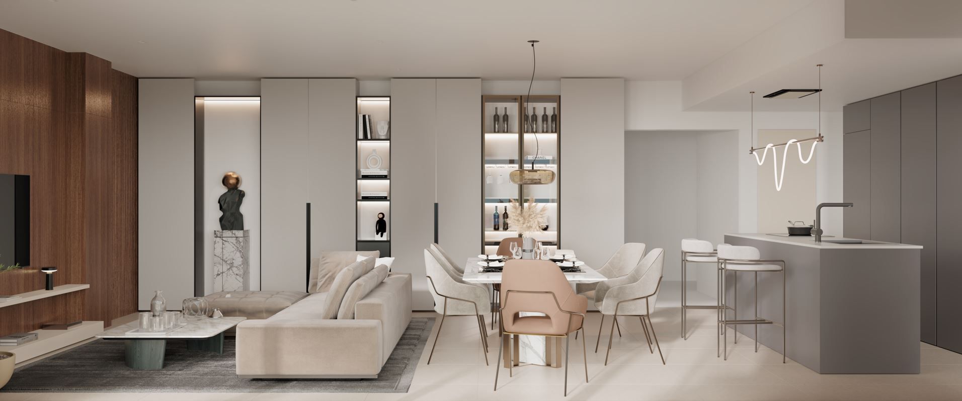 Living and dining area with open-plan layout, ground-floor apartment, Alto de los Monteros