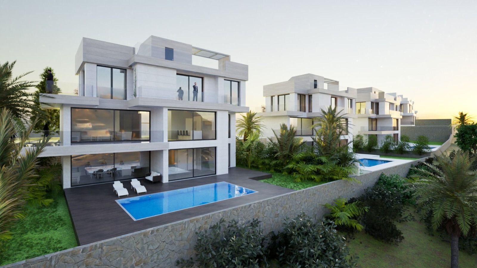 Master bedroom in single-storey 4-bedroom new-build villa, Azata Golf Estepona Oeste