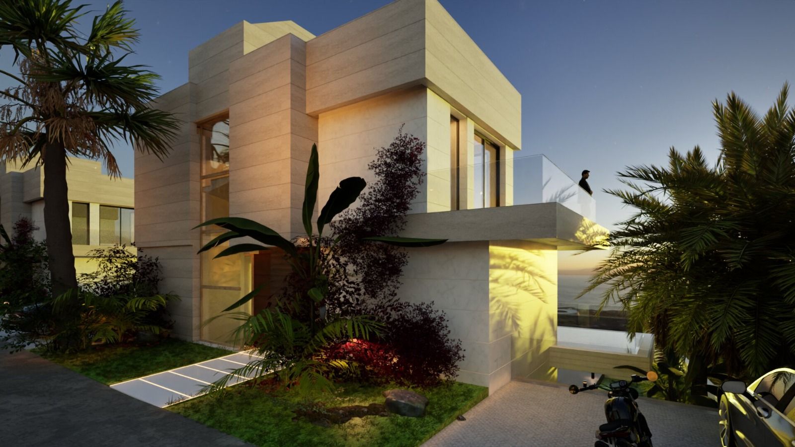 Bathroom with fitted vanity unit in 4-bedroom new-build villa, Azata Golf Estepona Oeste