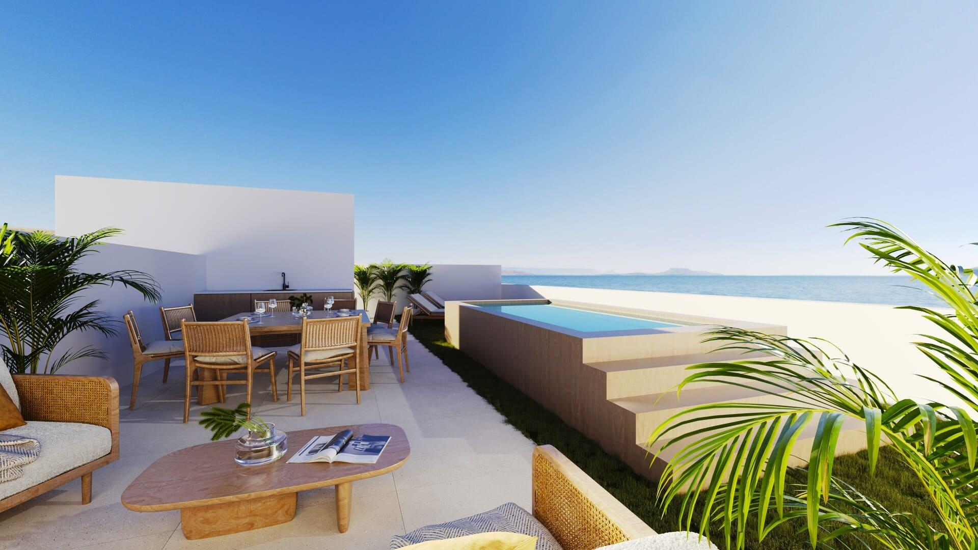 Aerial view of new-build development location in San Pedro de Alcántara, Costa del Sol