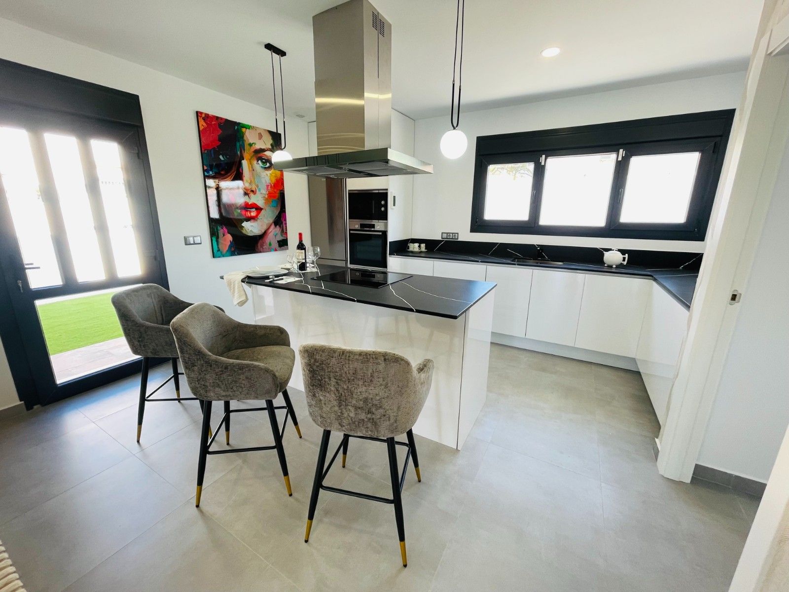 Kitchen worktop and units in new-build villa, Torreblanca, Torrevieja