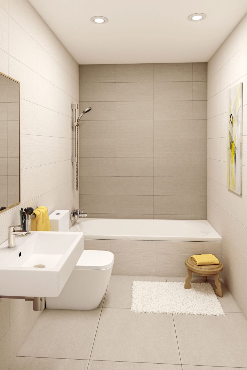 Main bathroom with shower enclosure in new-build apartment, Gamarra, Málaga