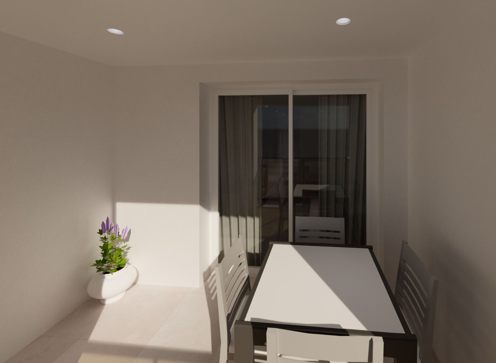 Finished building facade render of new-build apartment block, Centro, Fuengirola