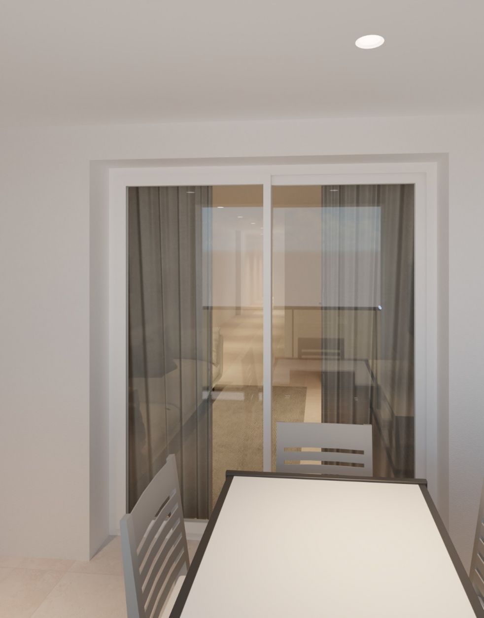 Interior corridor showing apartment entrance door, Centro, Fuengirola